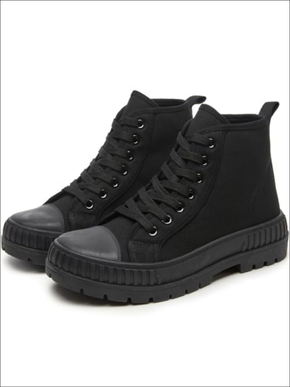 Rominz High Top Platform Canvas Sneakers Lace Up Casual Shoes